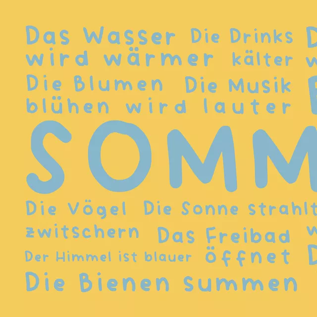 Kissen SOMMER VIBES - gelb blau