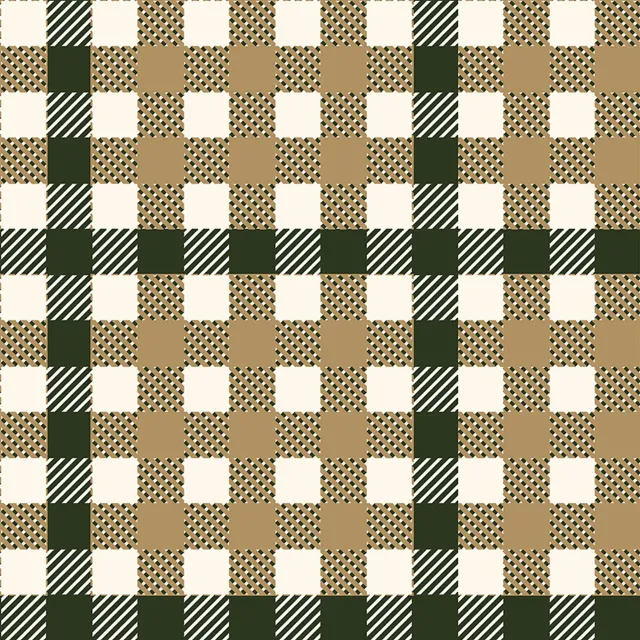 Bankauflage Christmas Tartan green