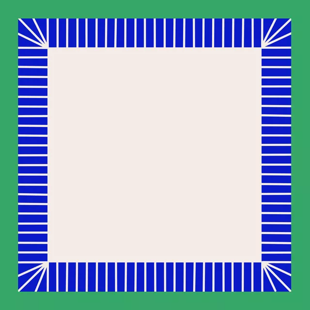 Kissen Streifen Blau Grün