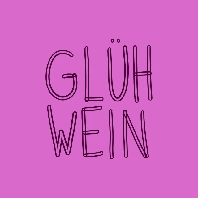 Servietten Glühwein Typo