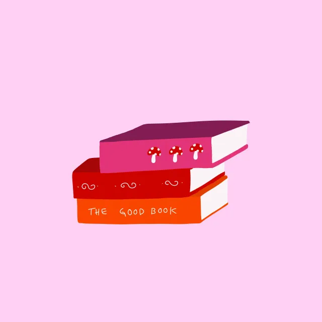 Kissen Bücherstapel
