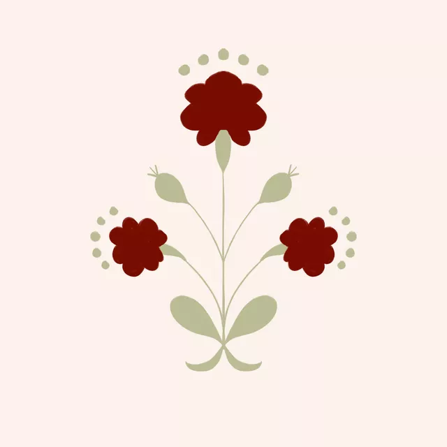 Servietten Folklore Blume Beige