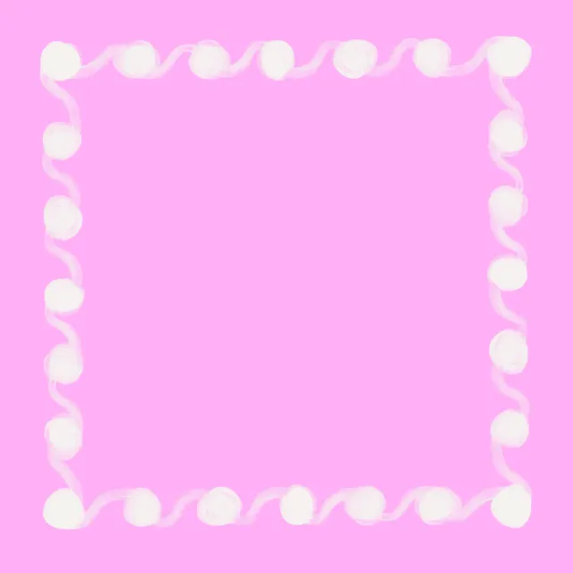 Kissen Punkterand Pink