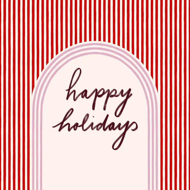 Kissen Happy Holidays Bogen