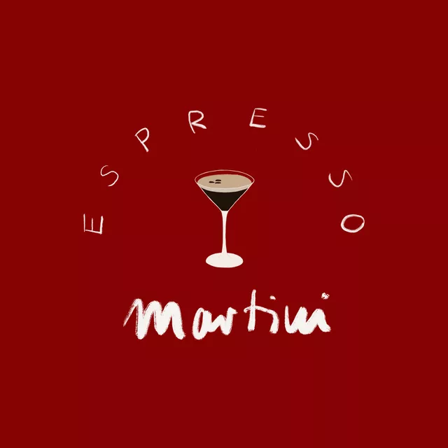 Kissen Espresso Martini Bogentypo