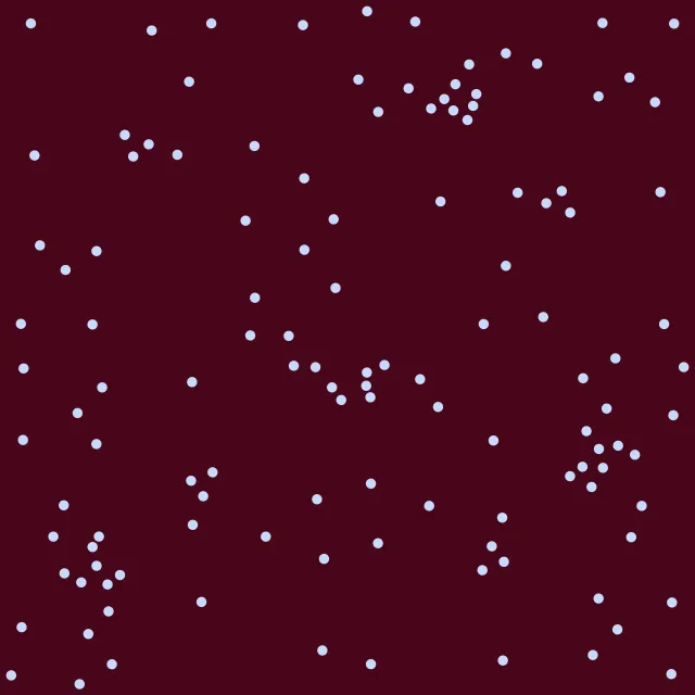 Kissen gestreute Punkte Burgundy