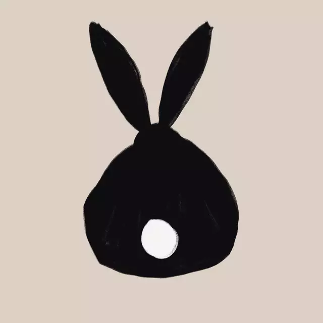 Kissen sitzender Osterhase Beige