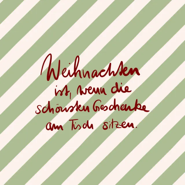 Kissen Weihnachten Typo Streifen