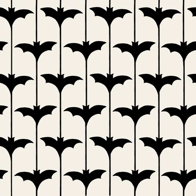 Dekovorhang Fledermäuse Halloween Beige