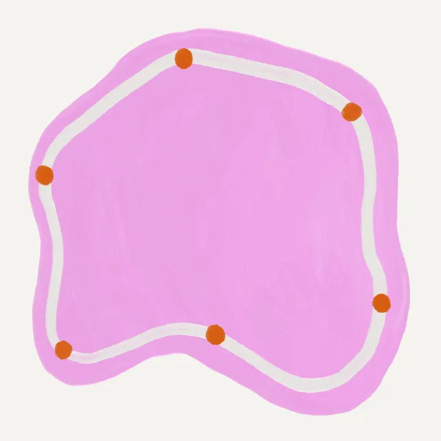 Kissen Organischer Kreis Pink