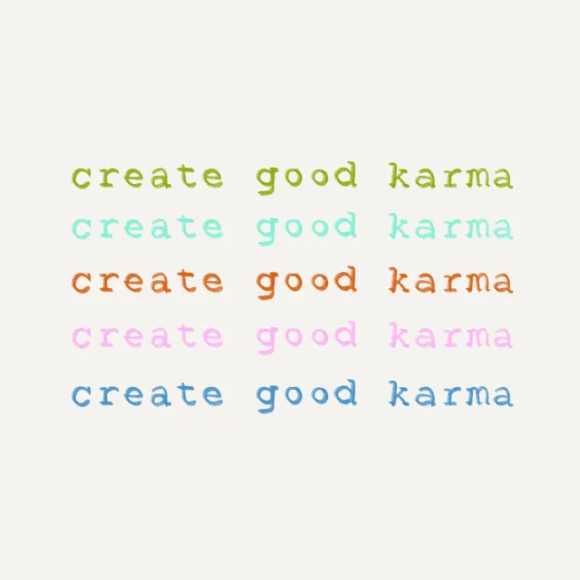 Kissen Good Karma Kreide