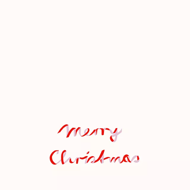 Merry Christmas Rot Beige