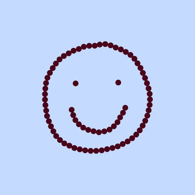 Kissen Smile Blau