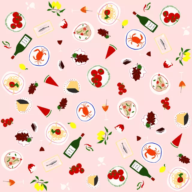 Servietten Tischszene Rosa
