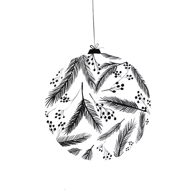 Geschirrtücher Christbaumkugel Zweige