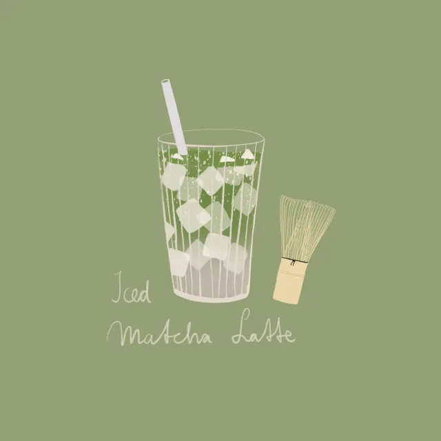 Kissen Iced Matcha Latte Hellgrün