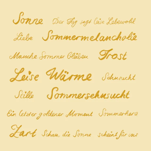 Kissen Typo Deutsch Gelb