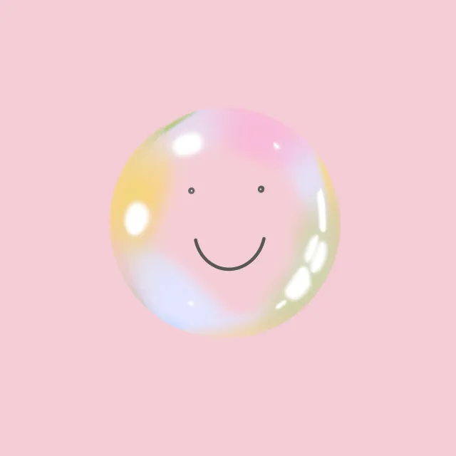 Kissen Seifenblase Smile Rosa