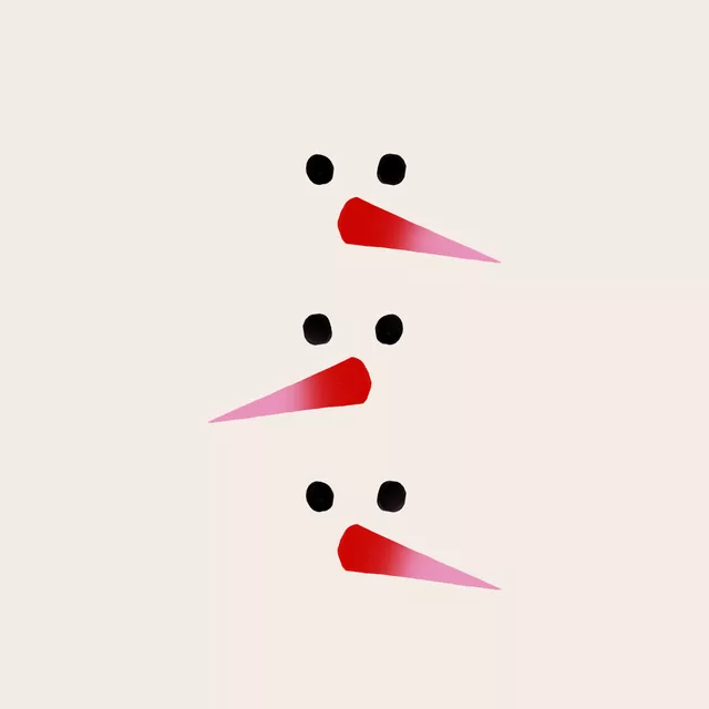 Kissen Schneemannnasen Gradient