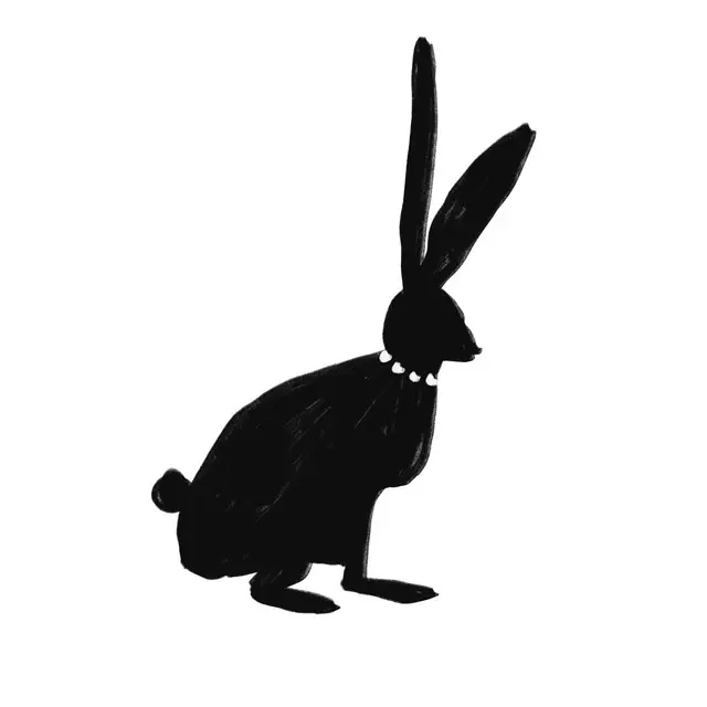 Geschirrtücher Osterhase mit Kette Weiß