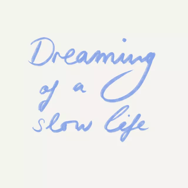 Kissen Slow life Typo