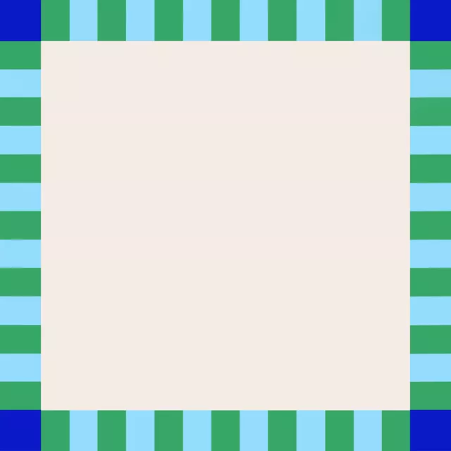 Kissen Karo Grün blau