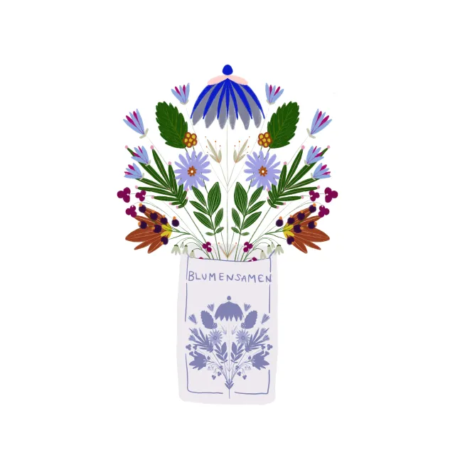Kissen Blumensamen