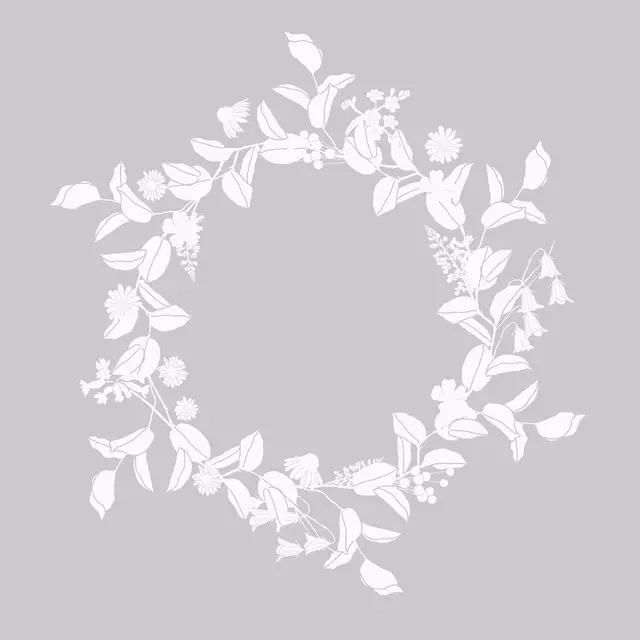 Kissen Midsommar Blumenkreis Weiß