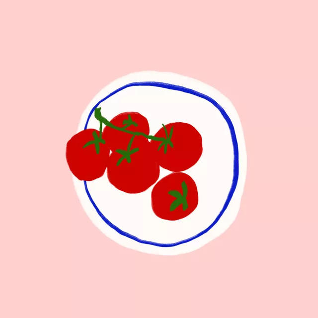 Tischset Tomatenteller Rosa