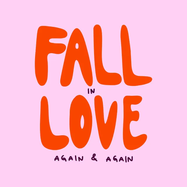 Kissen Fall in Love Pink Orange