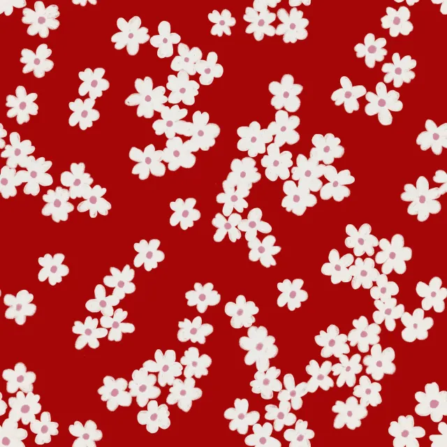 Dekovorhang Blumen Pattern
