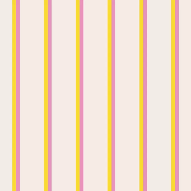 Kissen Doppelstreifen Gelb Pink