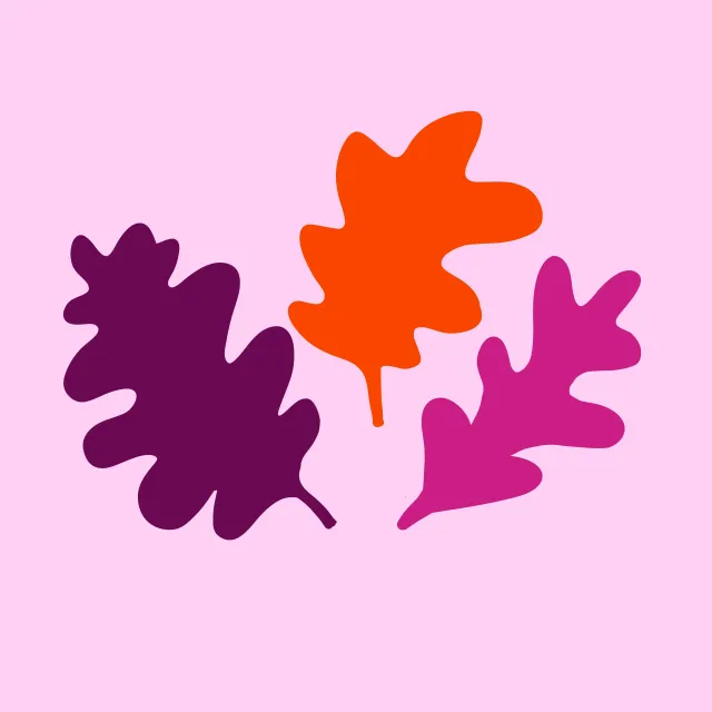Kissen Herbstlaub Pink