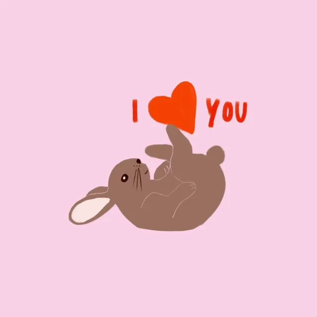 Kissen Hase I love you