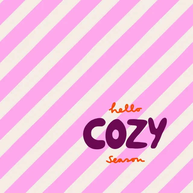 Servietten Cozy Season Diagonale Pink