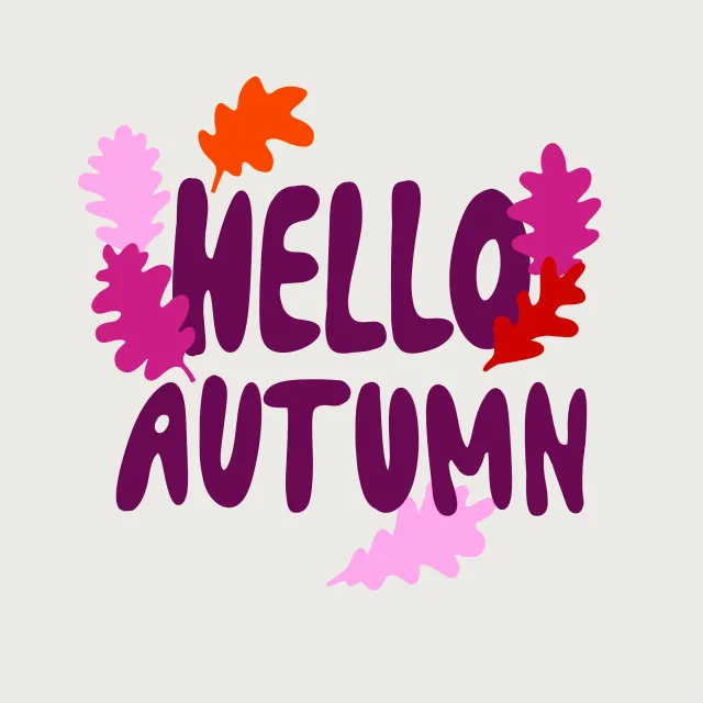 Tischset Hello Autumn Eichenblätter