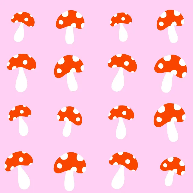 Fliegenpilze Pattern Pink