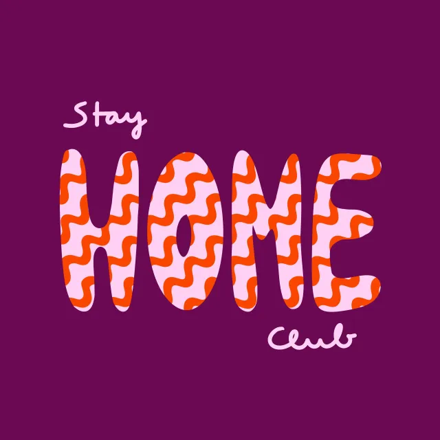 Servietten Stay Home Club Wellen