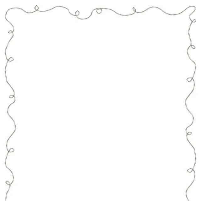 Perlenkette Rahmen Beige