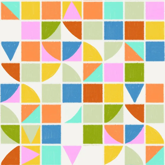Kissen Fliesen Pattern Bunt
