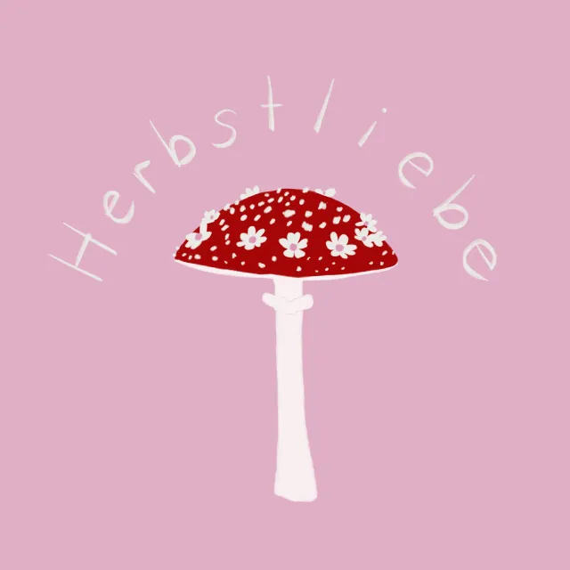 Kissen Fliegenpilz Herbstliebe Rosa