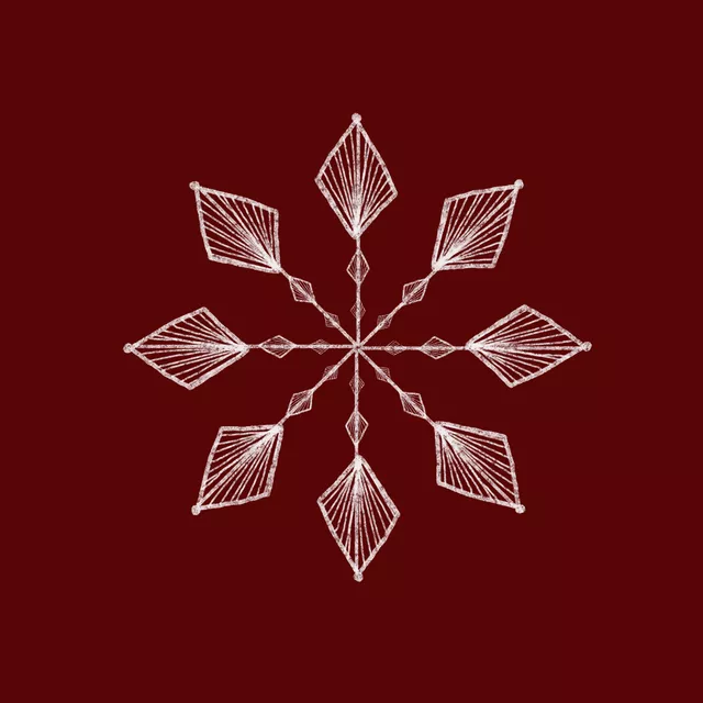 Tischset Schneeflocke Rot