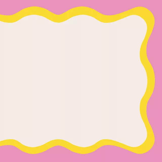 Tischset Welle Gelb Pink