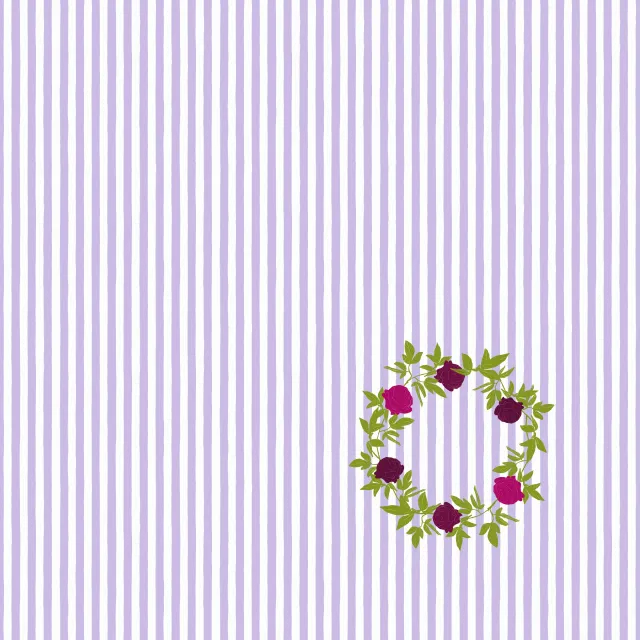 Kissen Rosenkranz Streifen Lila
