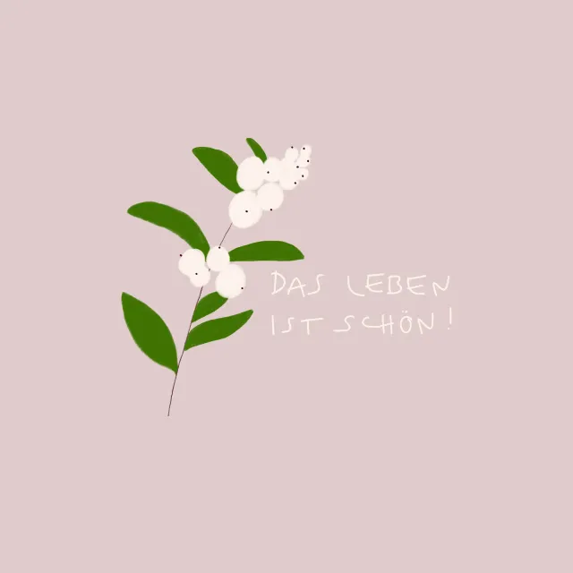 Kissen Das Leben ist schön!