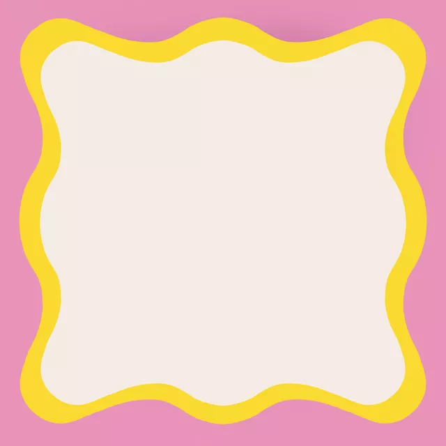 Kissen Welle Gelb Pink
