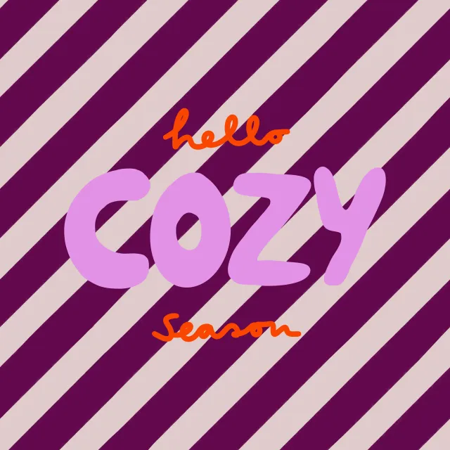 Servietten Cozy Season Diagonale Lila