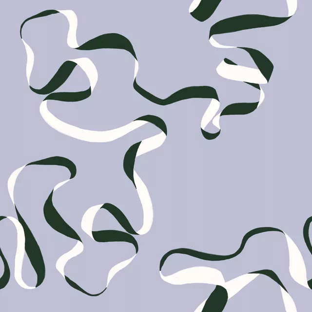 Ribbon Pattern Blau