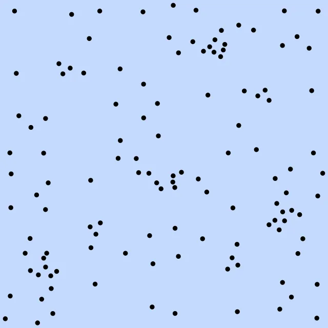 Tischset gestreute Punkte Blau
