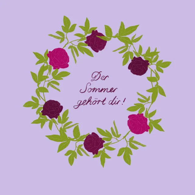 Rosenkranz Typo Lila